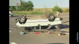 В Одесской области в аварии перевернулся автомобиль