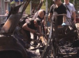 Во взорвавшемся автомобиле в Одессе обнаружены следы взрывного устройства (фото, видео)