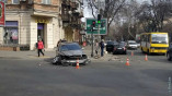 В центре Одессы в ДТП пострадал водитель иномарки