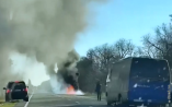 На трассе Одесса – Рени на ходу загорелся автомобиль