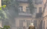 пожар в центре Одессы