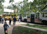 В Одессе не разъехались маршрутка и троллейбус (фото)