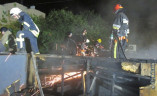 В Приморском районе Одессы горел павильон с шаурмой