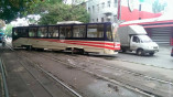 Одесский трамвай сошел с рельс