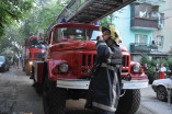 В Одессе тушили пожар в пятиэтажном доме