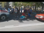 В Черноморске девушка попала под автомобиль (видео)