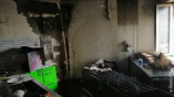 В жилмассиве «Радужный» выгорела квартира