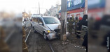 ДТП на Пересыпи: автомобиль врезался в столб