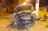 ДТП в Суворовском районе: автомобиль врезался в столб