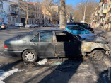 В центре Одессы сгорел «Mercedes»