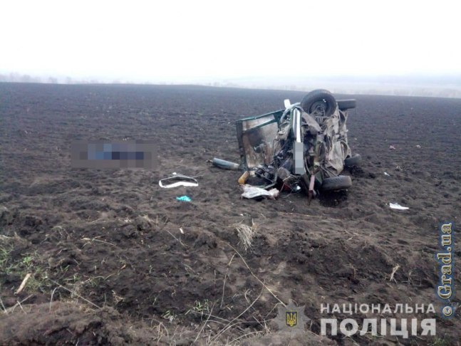 Водитель Mercedes не справился с управлением и слетел с трассы