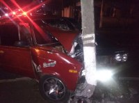 ДТП в Измаиле: ВАЗ снес электроопору