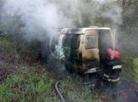 На автодороге Одесса – Рени горел микроавтобус фото 4