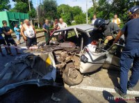 На Черемушках   автомобиль  «Таврия»  столкнулся с трамваем   фото 3