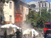 Пожар в жилом доме в центре Одессе  фото 1