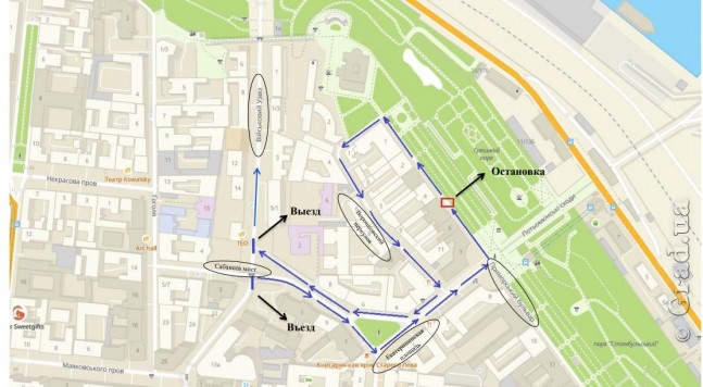 схема движения транспорта 21 августа