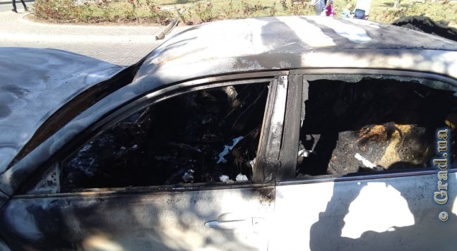 В Одессе сгорел автомобиль