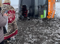 перекинувся пасажирський автобус