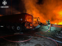 Ліквідація наслідків нічного обстрілу об'єкту критичної інфраструктури Одещини