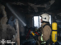 пожар в Одессе 13 января