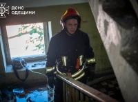 Пожар в доме на улице Добровольцев в Одессе (2)