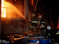 пожар после атаки 18 августа