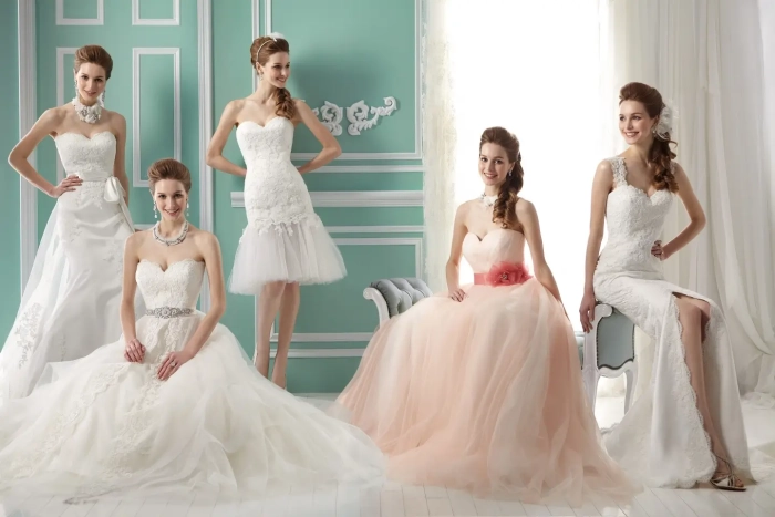 Різноманітні фасони весільних суконь