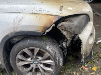 горевший автомобиль