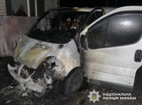 горевший автомобиль