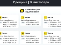 Стабилизационные отключения света 17 ноября